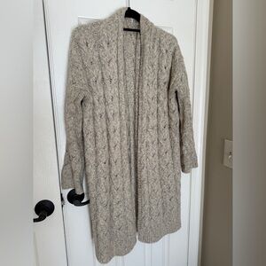 Joie Taupe Cable Knit Cardigan
